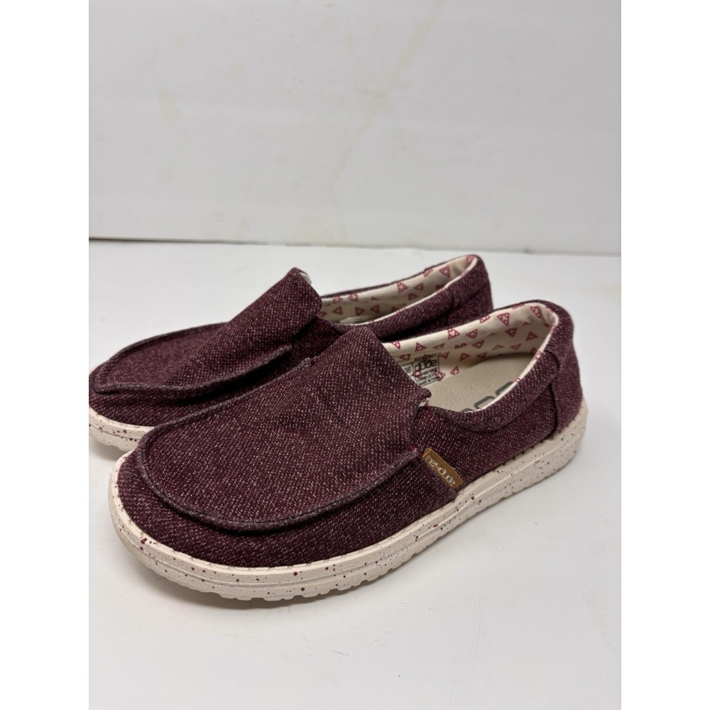 Hey Dude Womens Misty Burgundy Slip On Comfort Lightweight Shoes Size 5